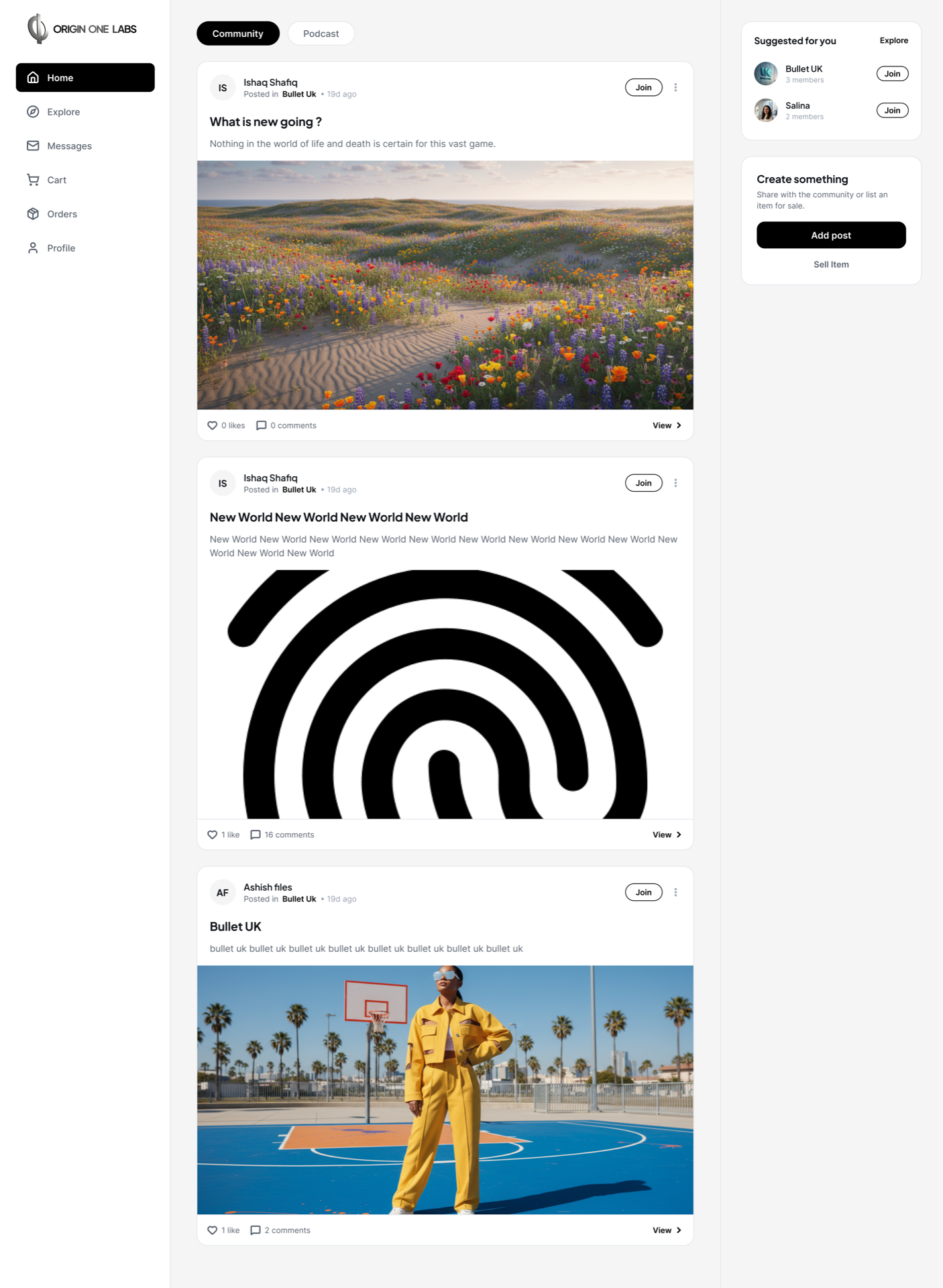 Creative Community & Media Platform (Ai Based) app screenshot